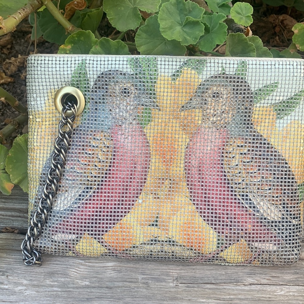 C.A.M. Creatively Active Minds metal mesh beautiful bird purse